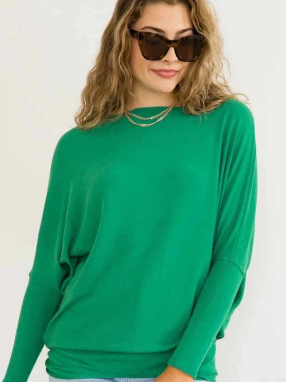 Bright Green Lightweight Knit Top